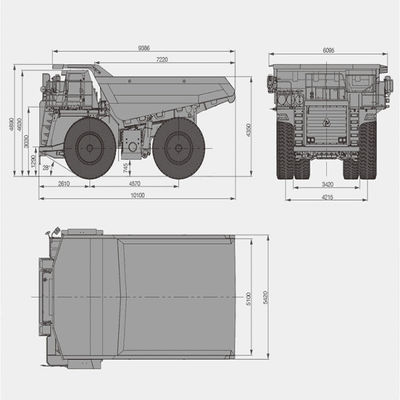 SRT95C Mining Dump Truck 783kW Load Capacity 95t for material transport